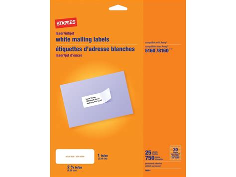 Staples White Return Address Labels Template - PARAHYENA