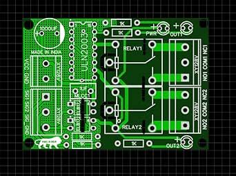 2pcs PCB FOR 2 channel RELAY MODULE with optocoupler input 62x44mm ...
