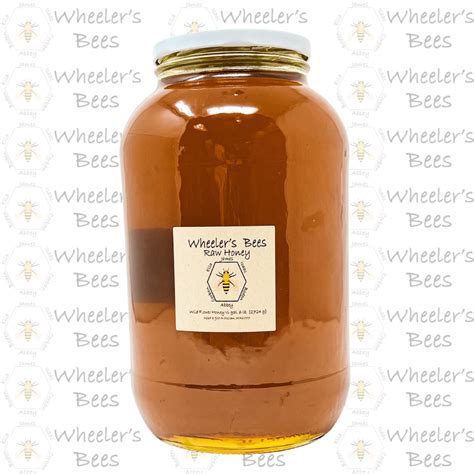 HALF GALLON GLASS JAR OF HONEY – Wheeler's Bees