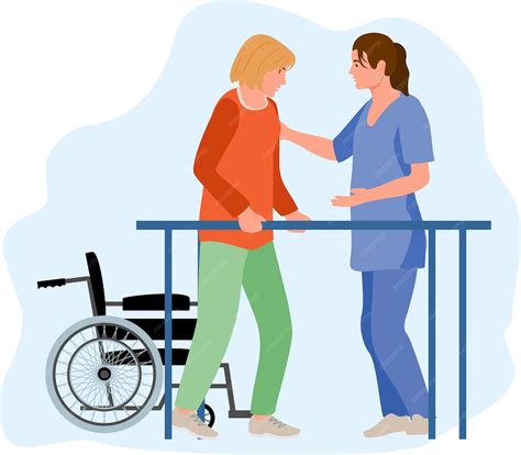 Disabled female at orthopedic rehabilitation therapy at patient ...