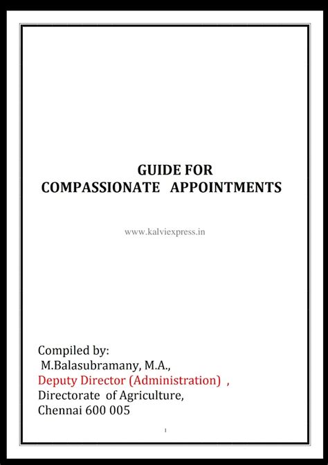 GUIDE FORCOMPASSIONATE APPOINTMENTS