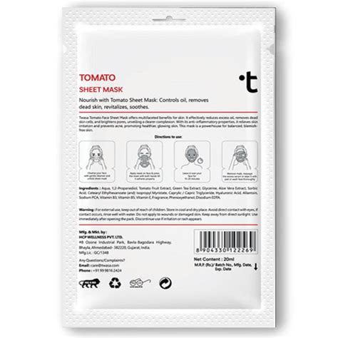 Buy Tomato Sheet Mask & Tomato Facial Sheet Mask at Best Price - Shop ...