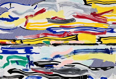 Sky And Water - Roy Lichtenstein - Modern Pop Art Painting - Life Size ...
