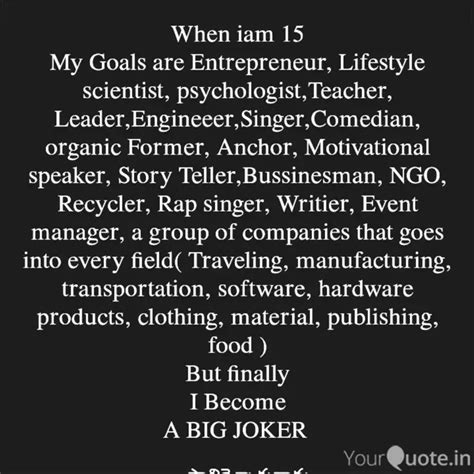 When iam 15 My Goals are ... | Quotes & Writings by MANESH BOREDDY ...