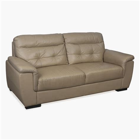 Buy Corbis Leather 3-Seater Sofa - Beige from Home Centre at just INR ...