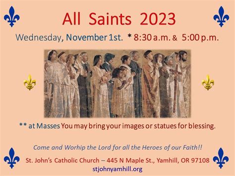Mass of the Solemnity of ALL SAINTS, St. John's Catholic Church ...