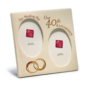 Russ Our 40th Anniversary Double Frame : Amazon.in: Home & Kitchen