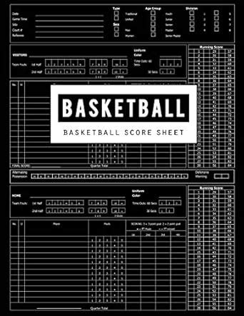 Basketball Score Sheet: Basketball Game Record Book, Basketball Score ...