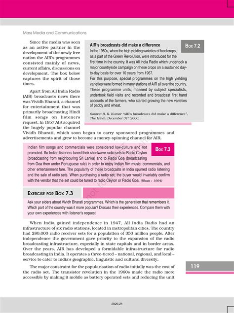 Mass Media And Communications - NCERT Book of Class 12 Social Change ...