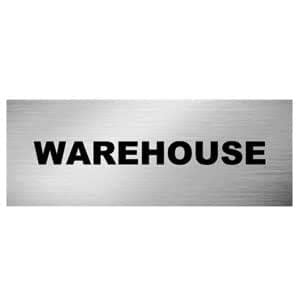 Warehouse Sign Stainless Steel Brushed Color Type Signage Acrylic Board ...