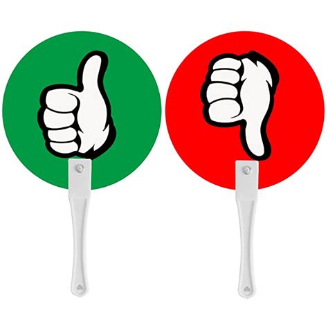 Buy Thumbs Up/Thumbs Down Paddles 24 Packs for Classroom Voting ...