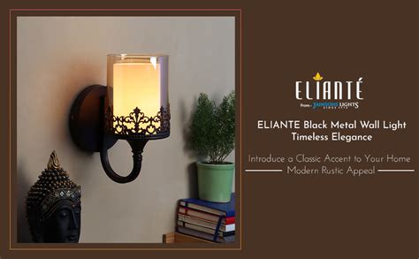 ELIANTE Black Metal Wall Light S-255-1W | 3 Years Warranty | Free - LED ...