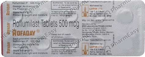 Buy Rofaday 500 MCG Tablet (10) Online at Flat 15% OFF | PharmEasy