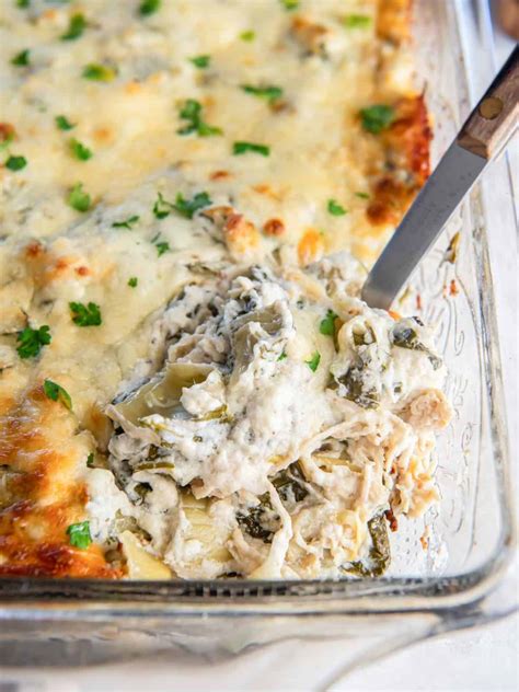Spinach Artichoke Chicken Casserole - Easy Chicken Recipes