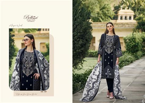 Belliza Naira Black And White Edition 2 Cotton Dress Material Wholesale ...