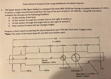 Beam Fea Tutorial SolidWorks 的图像结果