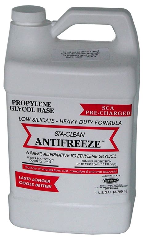 STA-CLEAN Antifreeze - Propylene Glycol Low Silicate SCA-Precharged