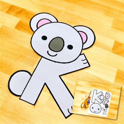 Free Printable Uppercase Letter K Alphabet Craft for Preschoolers | Letter k crafts, Alphabet ...