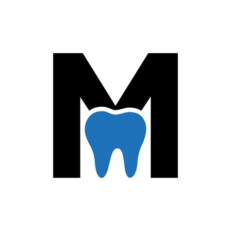 Letter M Dental Logo Concept With Teeth Symbol Vector Template 17795360 Vector Art at Vecteezy