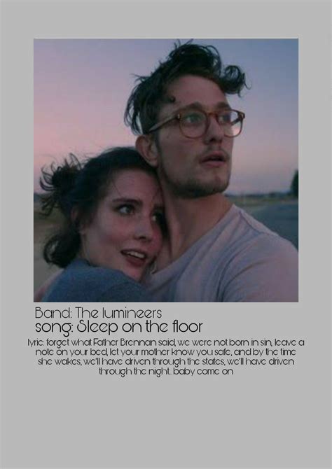 The lumineers sleep on the floor | Lumineers songs, Lyrics aesthetic ...