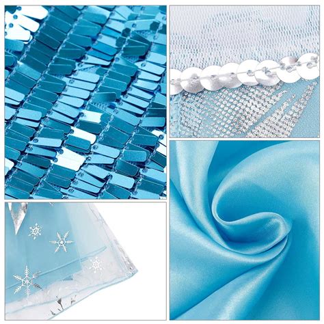 Buy KAWELL Elsa Dress Up Costume With Cosplay Accessories Crown Wand ...