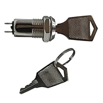 1 Set Key Locking Push Button Switch Sturdy Metal Key Switch Universal ...