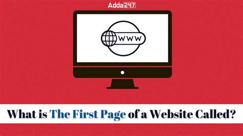 What is The First Page of a Website Called?