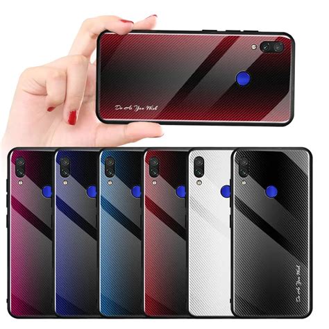 Bakeey gradient striped shockproof tempered glass&soft tpu protective ...