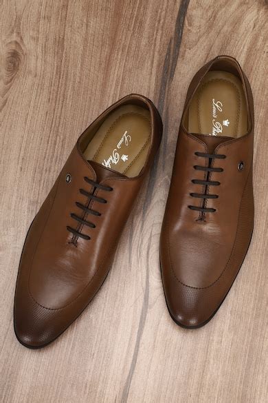 Louis Philippe Formal Shoes, Men Brown Leather Lace Up Shoes for ...