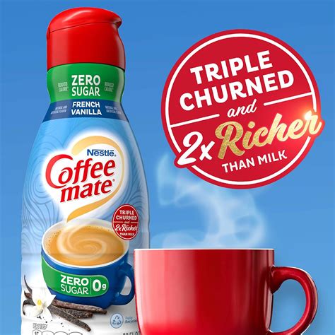 Buy Nestle Coffee mate Zero Sugar French Vanilla Liquid Coffee Creamer ...