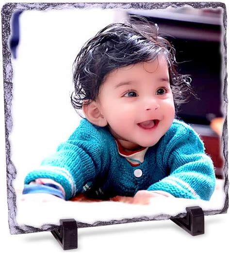 Akipi Personalized Rock Slate Photo Frame, Customize with Your Photo ...