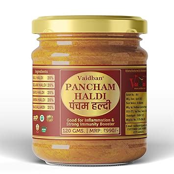 Vaidban Pancham Haldi (Organic Haldi Powder)- Immunity Booster, Anti ...