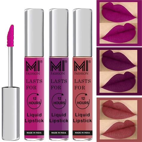 Buy MI Fashion Lipstick Combo Liquid Matte Wine Liquid Matte Lipstick ...