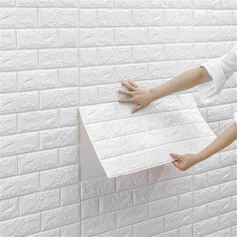 WOW Interiors 3D Wall Sticker PVC Foam Brick Self-Adhesive Wallpaper ...