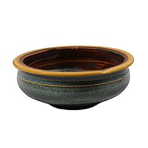 miah decor MDCF-40 Ceramic Elegant Solid Serving Bowl – Shale Color ...