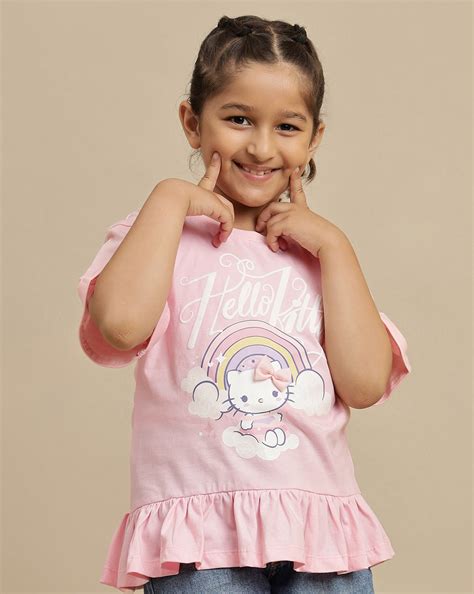 Hello Kitty Printed Regular Fit Tshirt For Girls – Kidsville