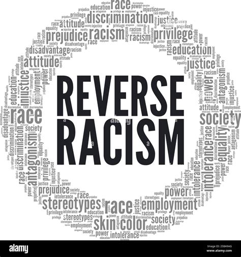 Reverse Racism word cloud conceptual design isolated on white ...