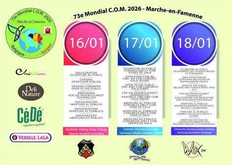 Mondial COM 2026 - Marche en Famenne, Wex Marche En Famenne, Marche-en ...