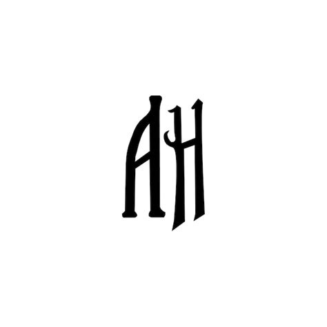 Premium Vector | Ah monogram logo design letter text name symbol ...