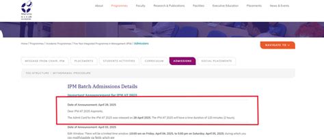 IPMAT 2025 Admit Card Released by IIM Indore at iimindore.ac.in ...