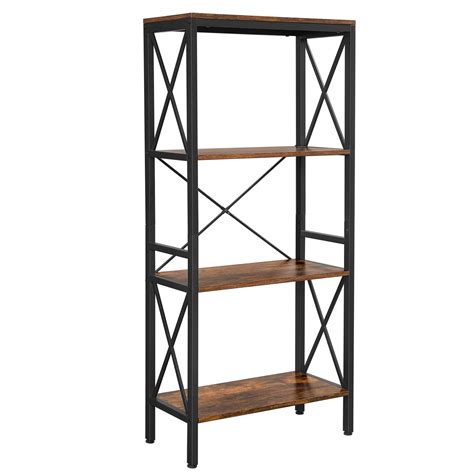 Buy VASAGLE Bookshelf, Kitchen Shelf, Free Standing Shelf, Ladder Rack ...