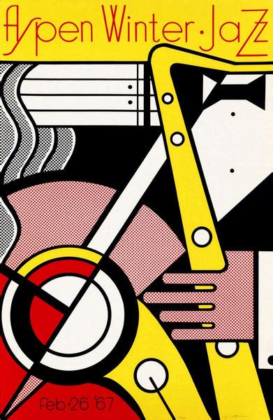 Aspen Winter Jazz - Roy Lichtenstein - Modern Pop Art Poster Painting ...