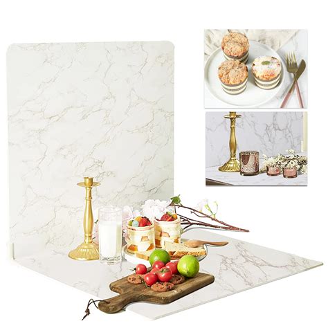 Beiyang 2pcs Photo Backdrop Boards For Flat Lay 24x24inch Marble ...