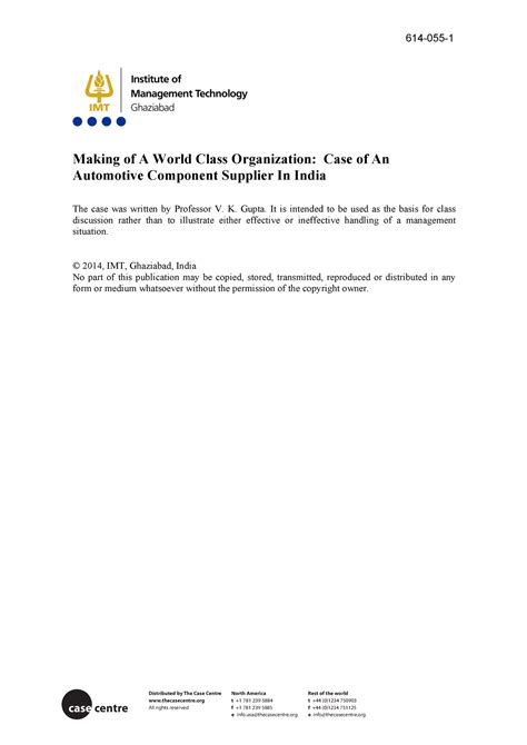 Making of a world class organization through TQM - Making of A World ...