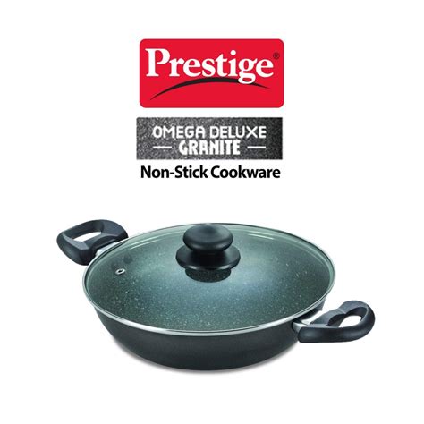 Prestige Omega Deluxe Granite Kadai | 3.25 L | Black | Induction Base ...