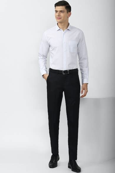 Buy Men Black Solid Formal Trousers Online - 712415 | Peter England