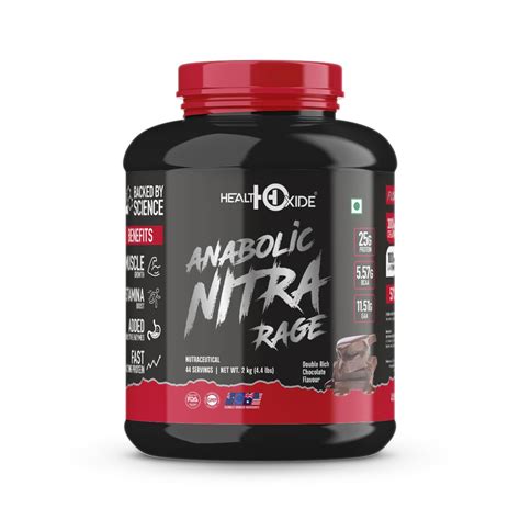 Healthoxide Anabolic Nitra Rage (25G Protein) Powder, Muscle Growth ...