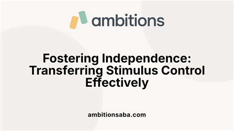 What is stimulus control in ABA