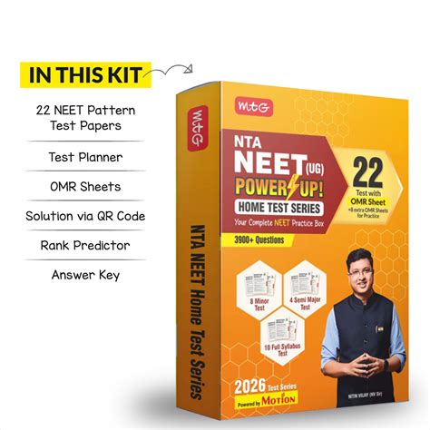 NEET Home Test Series| 22 Test Booklets (8 Minor Tests+4 Semi-Major Te ...