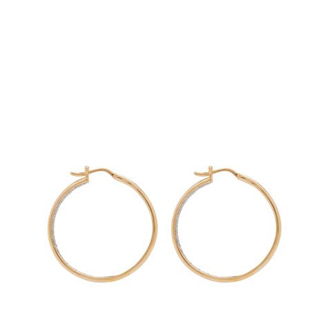 Yvonne Léon Women's Diamond Hoop Earrings in 9K Gold/Diamond Yvonne Leon